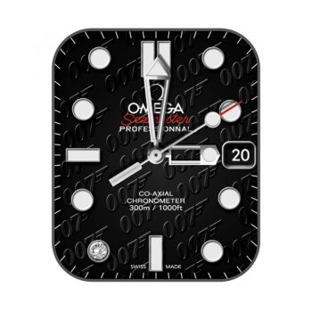 欧米茄OMEGA酷黑007立体浮雕奇异表盘.clock