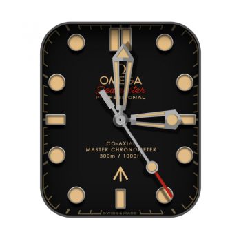 欧米茄OMEGA黑橙指针传统简约表盘clock