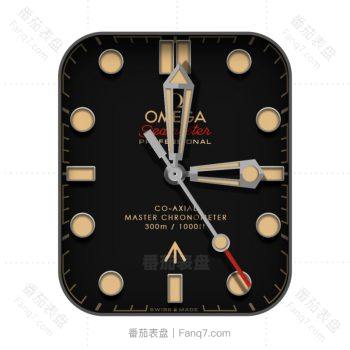 欧米茄OMEGA黑橙指针传统简约表盘clock