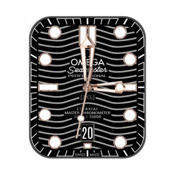 欧米茄OMEGA酷黑白色波浪条纹表盘.clock