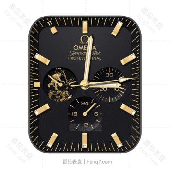 欧米茄OMEGA阿波罗11登月50周年黑金高端表盘.clock