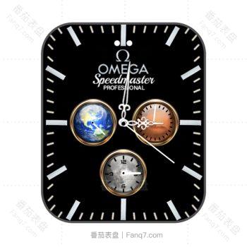 欧米茄OMEGA从月球至火星酷黑地球主题表盘.clock