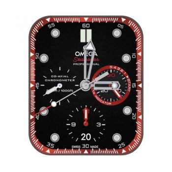 欧米茄OMEGA酷黑红色月球三盘表盘.clock