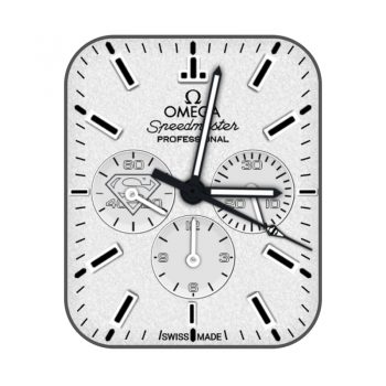 欧米茄OMEGA简约白灰超人联名三盘表盘.clock