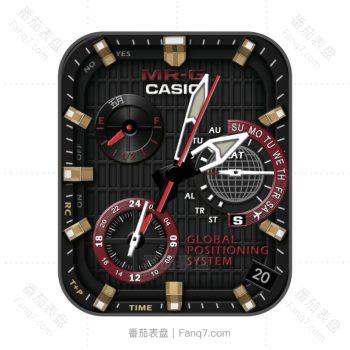 卡西欧CASIO网MTG太阳能两地时酷黑红玫瑰金三盘.clock