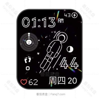 卡西欧CASIO网红卡通太空人系列动态旋转小人炫酷黑简约表盘.clock