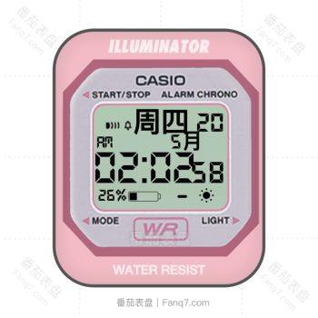 卡西欧CASIO简约复古可爱粉表盘.clock