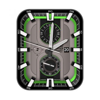 卡西欧CASIO-EFS简约个性炫酷绿黑三盘指针.clock