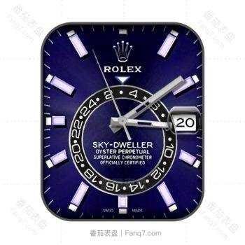 劳力士ROLEX纵航者型18ct两地时深紫色表盘.clock