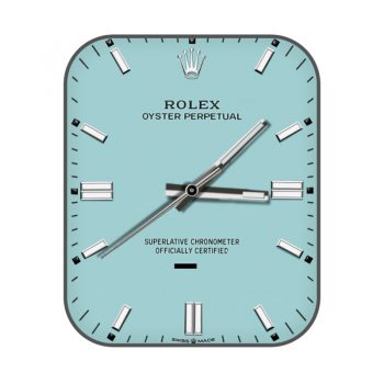 劳力士ROLEX蚝式恒动型126000绿松石蓝色表盘.clock