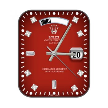 劳力士ROLEX蚝式恒动星期日历型128238红色钻石表盘.clock