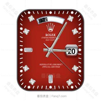 劳力士ROLEX蚝式恒动星期日历型128238红色钻石表盘.clock