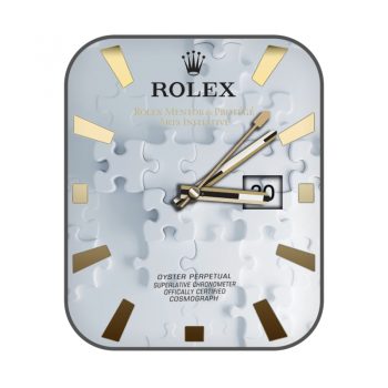劳力士ROLEX日志型拼图风格浅蓝白表盘个性简约潮流INS.clock