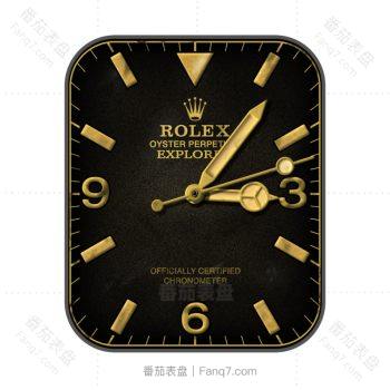 劳力士ROLEX探险家型124273黑色表盘香槟色刻度特色3、6及9数字.clock