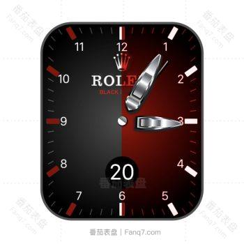 劳力士ROLEX黑红双色表盘个性潮流简约.clock