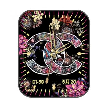 香奈儿CHANEL插画花丛表盘.clock