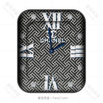 香奈儿CHANEL中古方糖浮雕灰白色表盘.clock