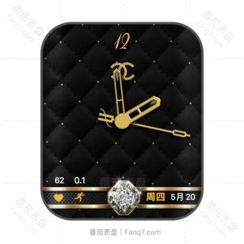 香奈儿CHANEL中古方糖黑色菱形表盘ins.clock
