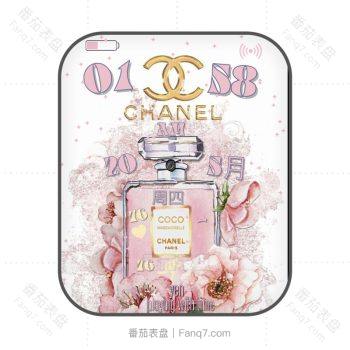 香奈儿CHANEL中古方糖香水表盘粉色.clock