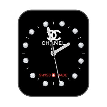 香奈儿CHANEL中古方糖黑色表盘镶钻刻度.clock