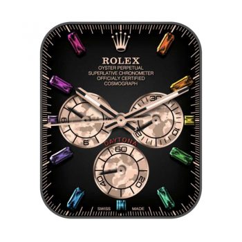 劳力士ROLEX宇宙计型迪通拿116500LN多彩宝石刻度黑色表盘三盘.clock