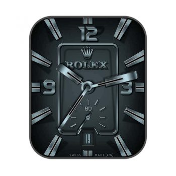劳力士ROLEX碳黑色表盘浮雕质感刻度.clock