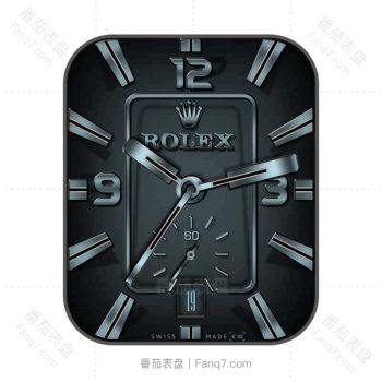 劳力士ROLEX碳黑色表盘浮雕质感刻度.clock