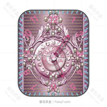 粉宝石灯束旋转花里胡哨表盘.clock