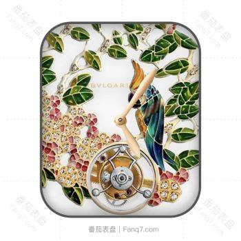 博柏利Burberry鹦鹉高格调宝石点缀动态陀飞轮表盘.clock