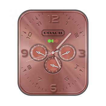 COACH蔻驰玫瑰金三盘高级简约表盘.clock