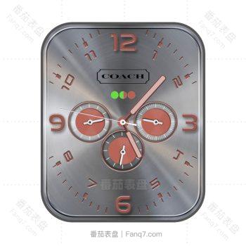 COACH蔻驰玫瑰金三盘高级简约表盘.clock