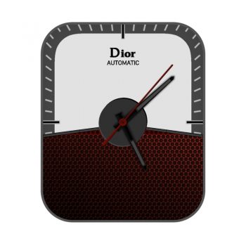 Dior迪奥白底红黑渐变蜂窝奇异表盘.clock