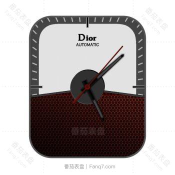 Dior迪奥白底红黑渐变蜂窝奇异表盘.clock