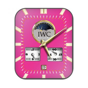 IWC万国粉金频道三角渐进动态日相表盘.clock