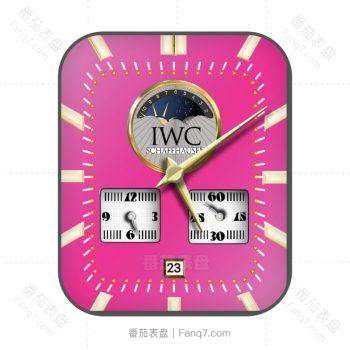 IWC万国粉金频道三角渐进动态日相表盘.clock