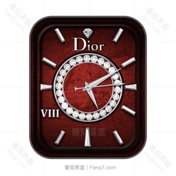 Dior迪奥珠宝圆形钻石阵列深红奢侈表盘.clock