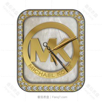 Michael Kors迈克高仕金色大logo简约表盘.clock
