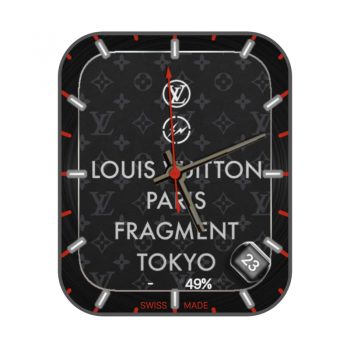 LV酷黑方格图案巴黎东京主题文字表盘.clock