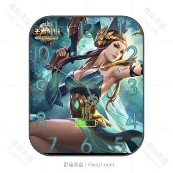 王者荣耀英雄射手静态美女插画表盘.clock