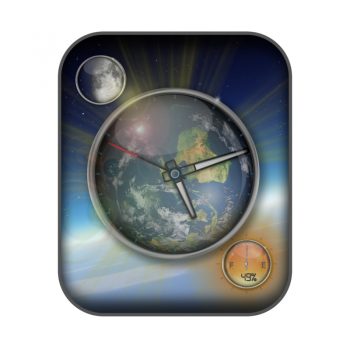 光芒四射旋转动态地球缓慢旋转高级表盘.clock