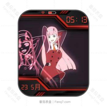 Zero two dance抖音爆火动态少女分身插画表盘.clock