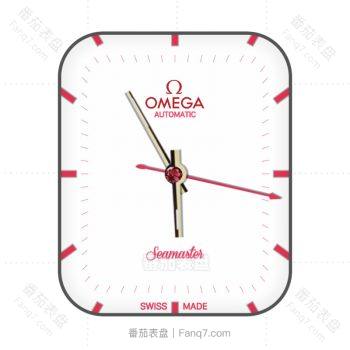 欧米茄OMEGA白底红宝石玫红优雅表盘.clock