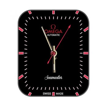 欧米茄OMEGAh黑底红宝石玫红神秘表盘.clock