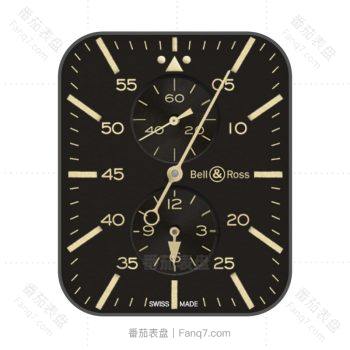 柏莱士Bell Ross 酷黑金双盘高级表盘.clock