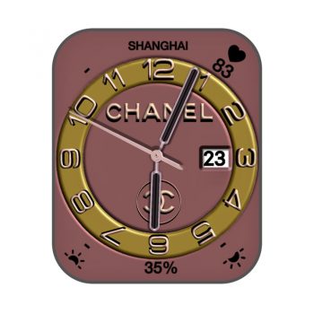 CHANEL香奈儿玫红立体浮雕表盘.clock