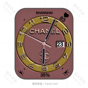 CHANEL香奈儿玫红立体浮雕表盘.clock