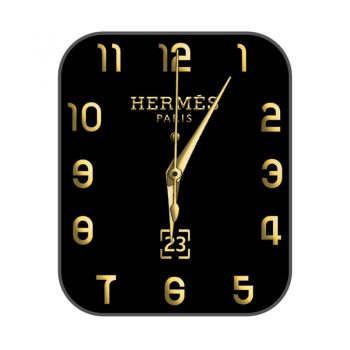 HERMES爱马仕黑金简洁表盘.clock