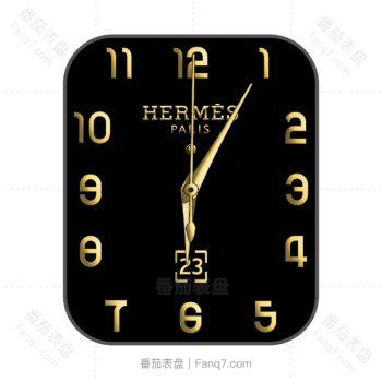 HERMES爱马仕黑金简洁表盘.clock