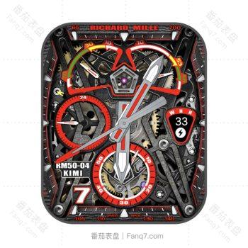 里查德米尔机械酷黑红双盘动态表盘.clock