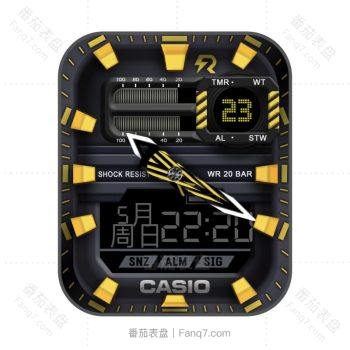 CASIO卡西欧shock resist wr 20 bar电子表盘.clock